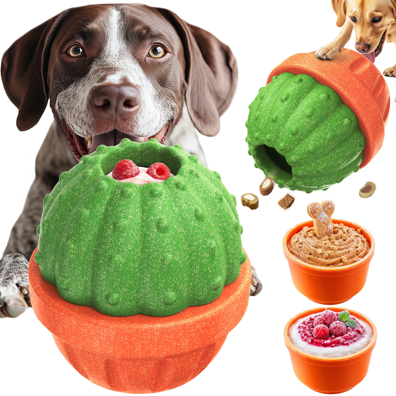 KADTC All in ONE 3 in 1 Durable Dog Fillable Toy & Frozen Lick