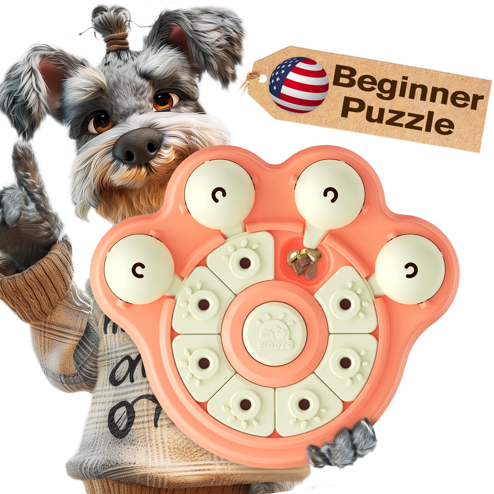 KADTC Beginner Level Dog Puzzle Toy for Small/Medium/Large Dogs