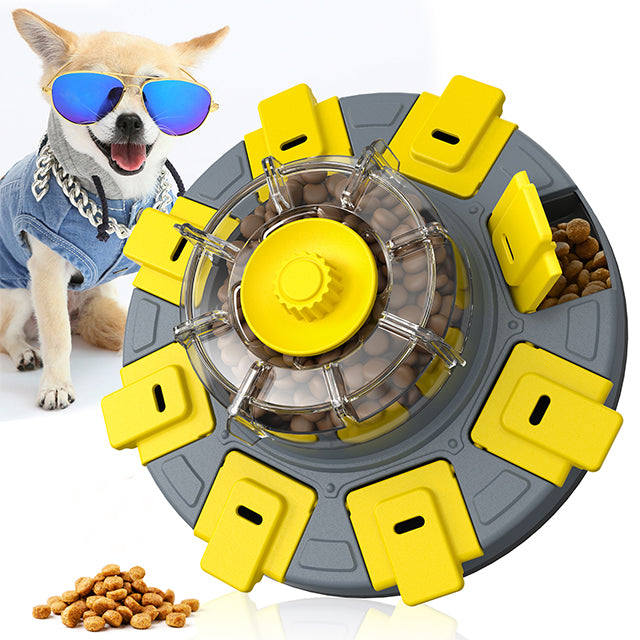 KADTC Dog Puzzle Toys for Small/Medium/Larger Smart Dogs Real Slow Feeder Pet Bowl Puppy Beginner Toy Mental Stimulation Level 2 in 1 Treat/Food Puzzles Dispenser Keep Busy Doggie Interactive Game