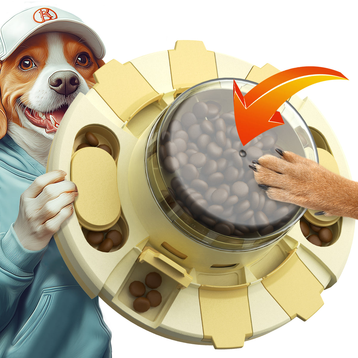 KADTC 2 Levels of Challenge Dog Puzzle Toy Slow Feeder