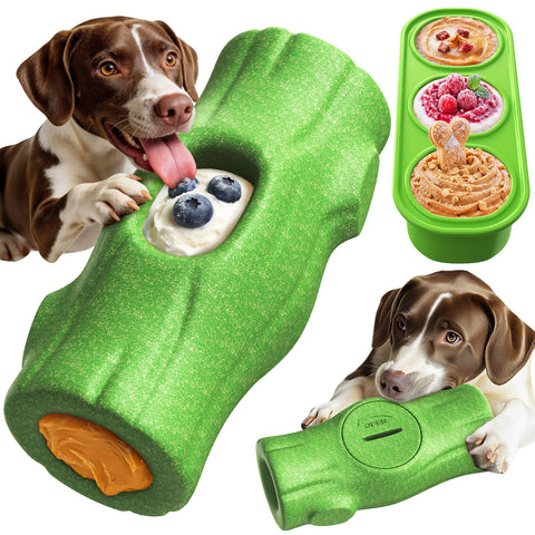 KADTC 3 in 1 X-Large Size Durable Dog Frozen Treat Toy & Chew & Fillable Toy