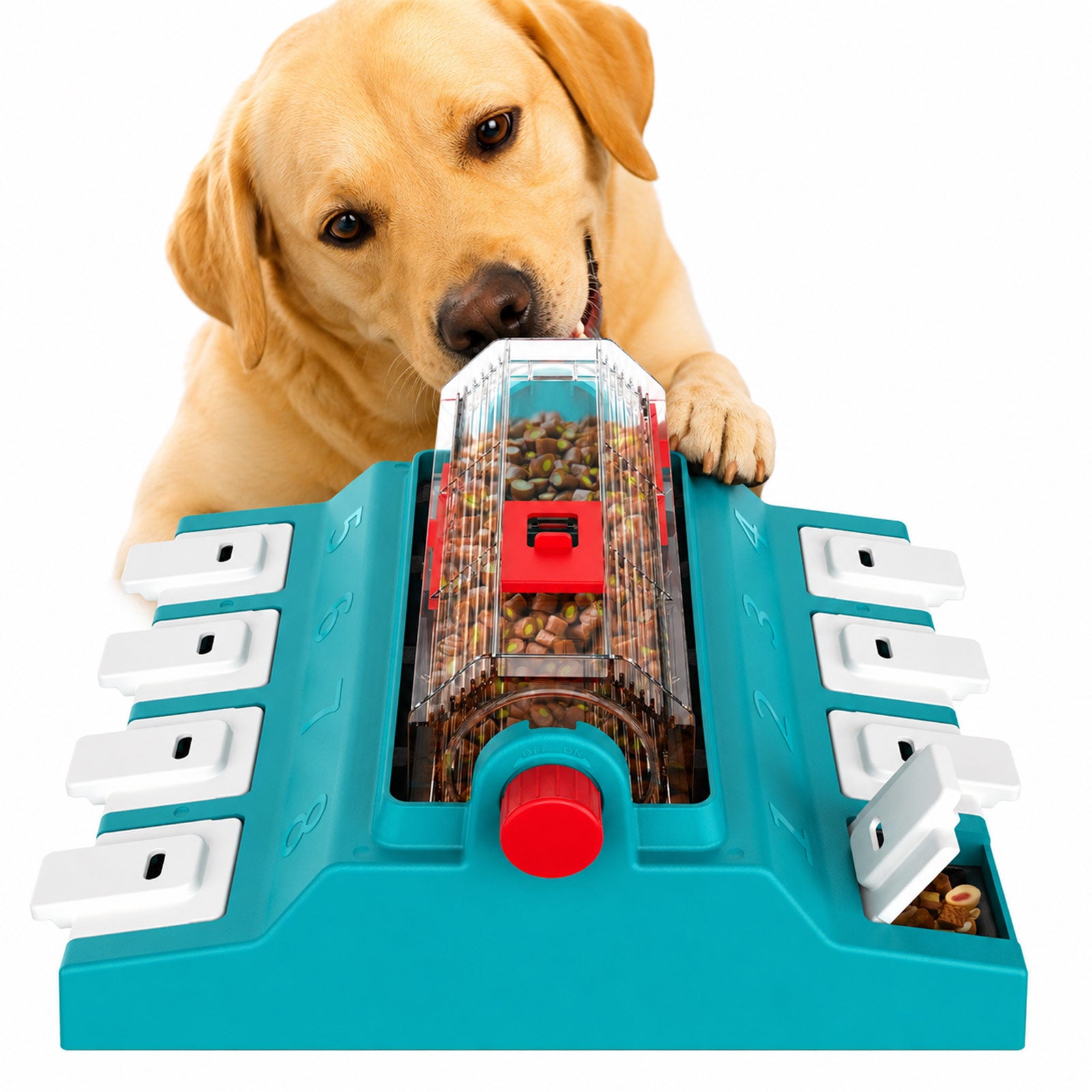 KADTC 2-Level Extra-Large Dog Puzzle Feeder | Paw-Activated Treat