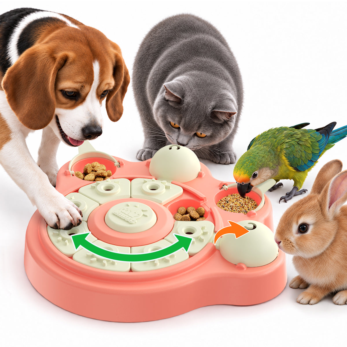 KADTC Large Puzzle Toy, Beginner Brain Game for Dogs, Cats, Macaws, Rabbits