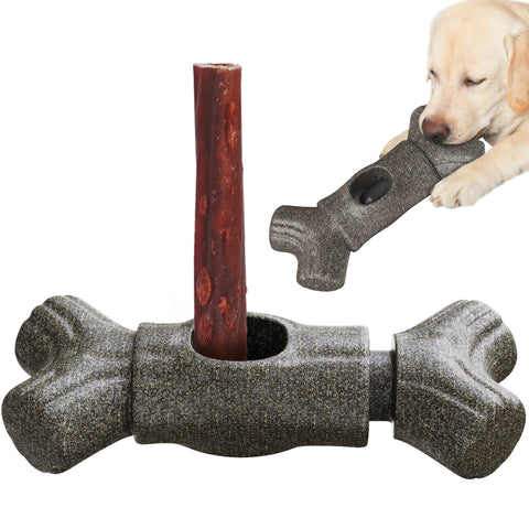 KADTC 2 in 1 Extra-Large Size Durable Dog Bully Stick Holder & Indestructible Chew Toy