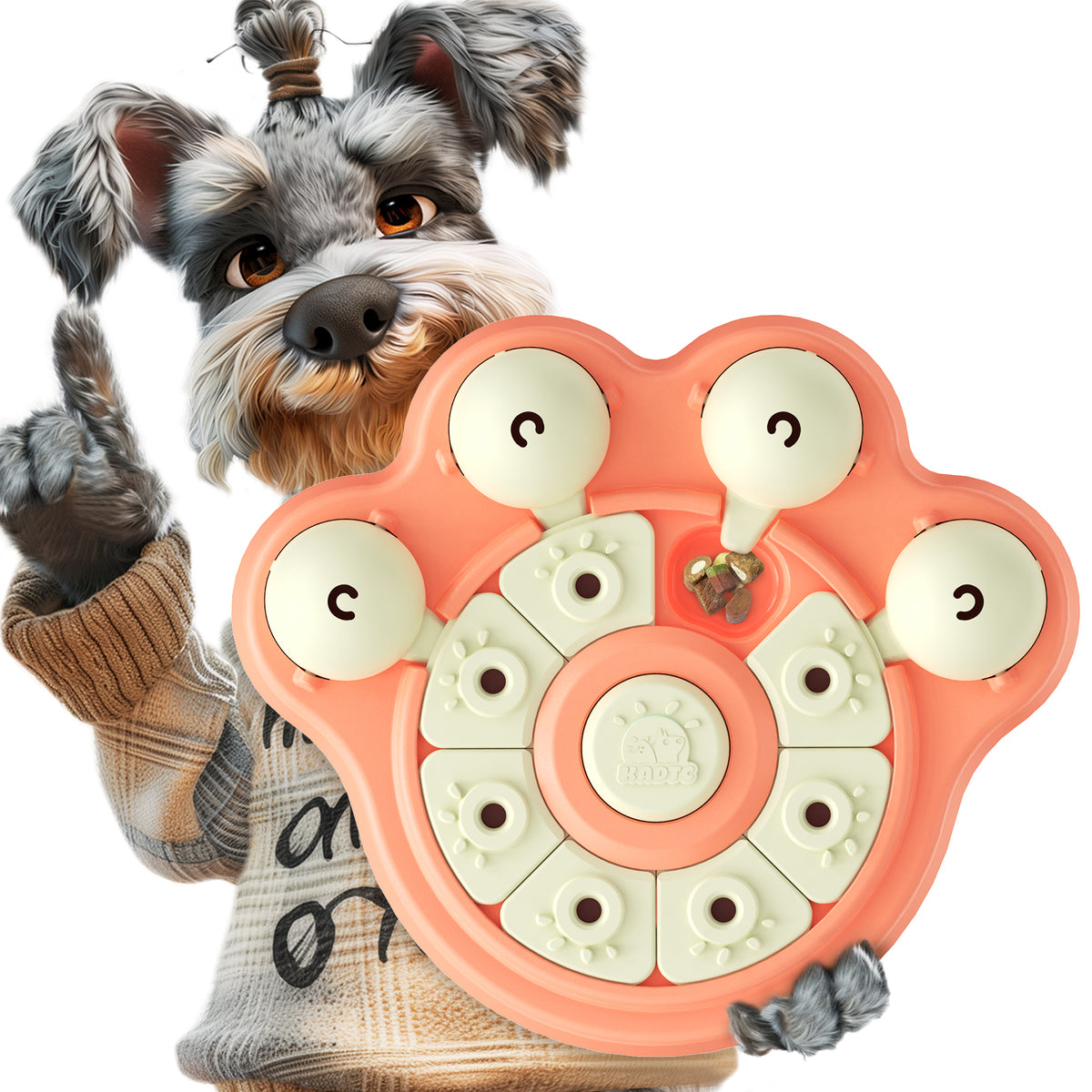 KADTC Dog Puzzle Toy Dogs Brain Mental Stimulation Mentally Stimulating Toys Puppy Beginner Treat Food Puzzles Feeder Dispenser Level 1 Feeding Game for Small/Medium/Large Aggressive Chewers Breed