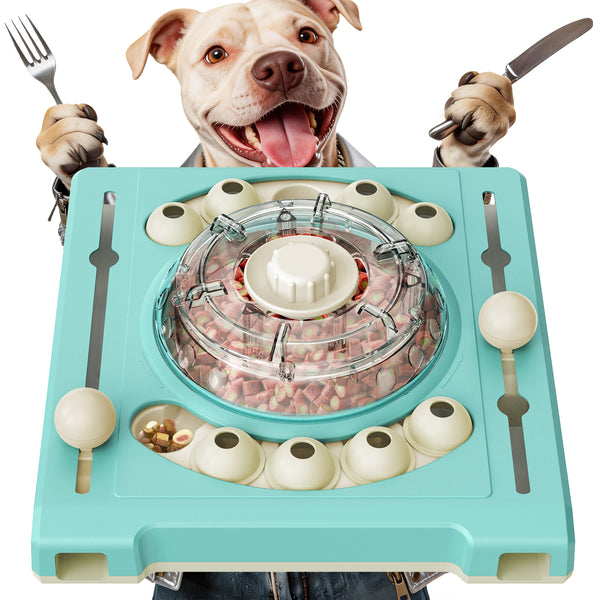 KADTC TURNTABLE 2 Levels of Challenge Dog Puzzle Feeder – Kadtc