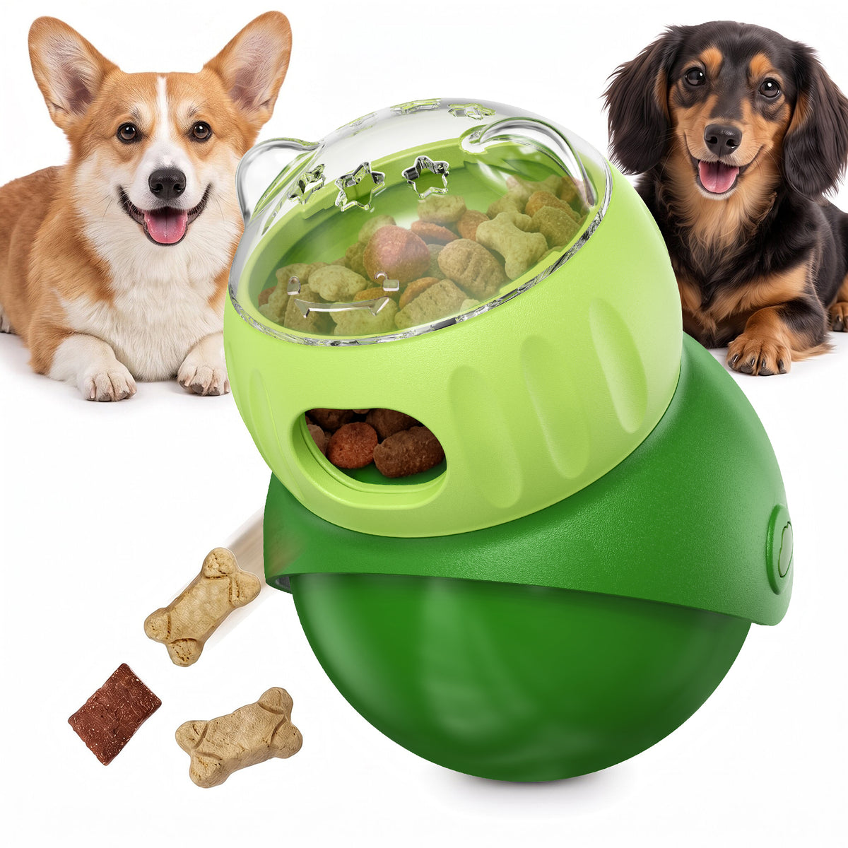 KADTC Wobble Treat Dispensing Ball, Slow Feeder & Puzzle Toy For Small Dogs