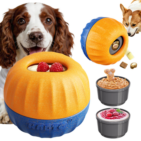 KADTC 3 IN 1 Dog Enrichment Toy, Freeze & Chew & Treat Dispenser Ball