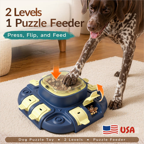 KADTC 2-Level Dog Puzzle Feeder Toy