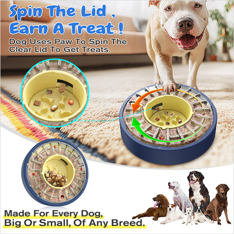 KADTC Spinning Dog Slow Feeder Anti-Gulping Bowl Eating to 5-60 Min