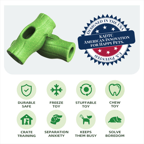 KADTC All IN ONE Extra-Large Size Tough 3 in 1 Indestructible Durable Chew Toy & Peanut Butter Fillable Toy & Freezer/Freezable/Frozen Lick Treat Tray Enrichment Toys For Large Dogs Aggressive Chewers