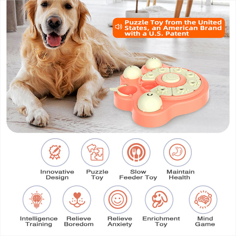 KADTC Dog Puzzle Toy Dogs Brain Mental Stimulation Mentally Stimulating Toys Puppy Beginner Treat Food Puzzles Feeder Dispenser Level 1 Feeding Game for Small/Medium/Large Aggressive Chewers Breed