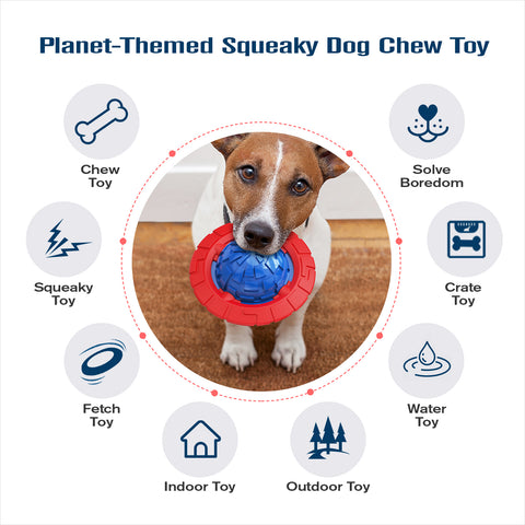 KADTC Dog Squeaky Toy for Small/Medium Dogs Fetch Outdoor Interactive Indoor Chew Teething Ball Crate Traning Toys UV4