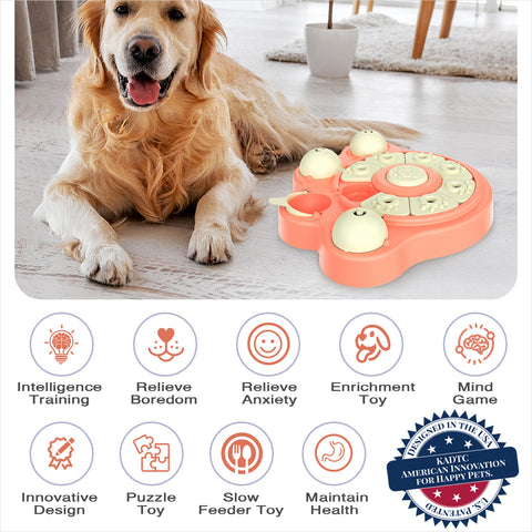 KADTC Beginner Level 1 Dog Puzzle Toy for Small/Medium/Large Dogs Food Puzzles Feeder Mental Stimulation Puppy Brain Stimulating Interactive Slow Treat Dispenser Cognitive Enrichment Mind Game