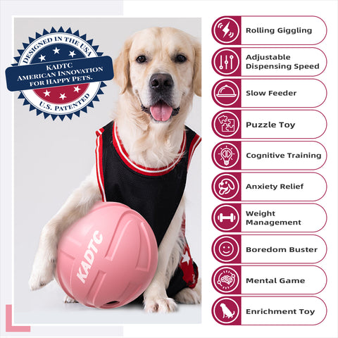 KADTC Extra-Large Size Wobble Giggle Dog Treat Dispenser Basketball Toy