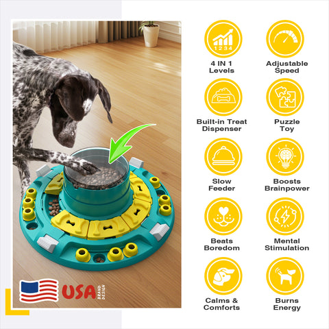 KADTC 4 Levels IN 1,Extra-Large Size,Beginner To Advanced Dog Puzzle Toy