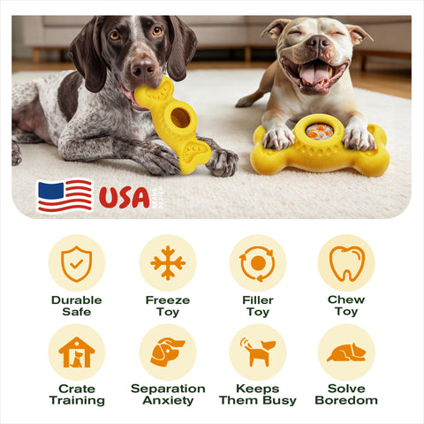 KADTC Large-Size Dog Enrichment Toy Freeze Bone & Durable Chew