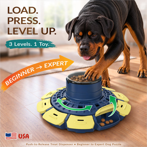 KADTC Dog Puzzle Toy, XL 3-Level, Beginner to Expert Mental Stimulation Toy
