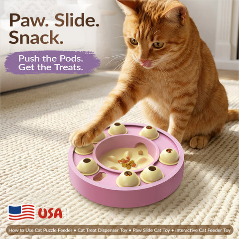 KADTC Cat Puzzle Toy, Slow Feeder, Interactive Enrichment for Indoor Cats