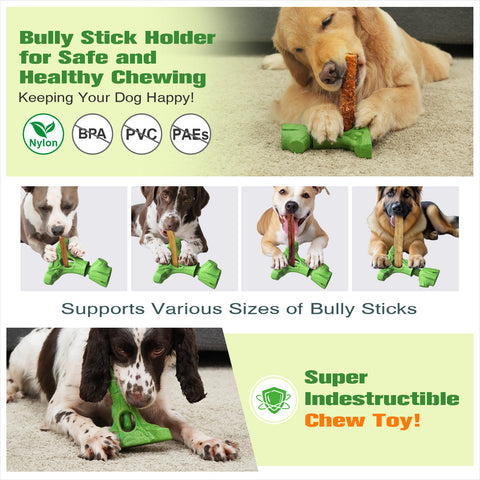 KADTC 2 in 1 Root Durable Bully Stick Holder and Indestructible Dog Chew Toy Tough Thanksgiving Toys UV1