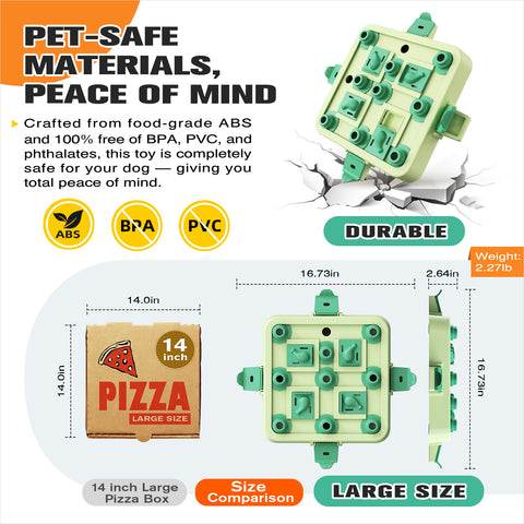 KADTC Dog Chess Puzzle Toy Level 3 in 1 for Small/Medium/Large Dogs Smart Mind Stimulating Games Puppy Brain Stimulation Cognitive Enrichment Toys Keep Them Busy Best Interactive Treat Food Puzzles