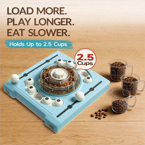 KADTC 2-Level Dog Puzzle Toy, Spin to Release Treat Dispenser & Slow Feeder