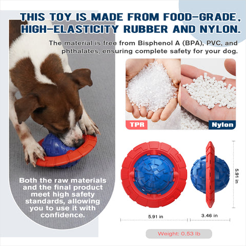 KADTC Dog Squeaky Toy for Small/Medium Dogs Fetch Outdoor Interactive Indoor Chew Teething Ball Crate Traning Toys UV4