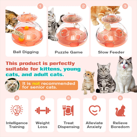 KADTC Large Size Cat Puzzle Toy - 2 Ways to Play