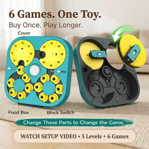 KADTC 5 Levels IN 1 - 6 Ways to Play - Extra-Large Size Dog Puzzle Toy