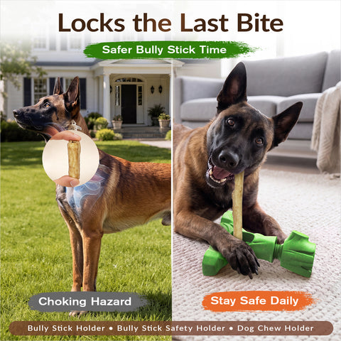 KADTC 3 in1 Durable Bully Stick Holder & Chew & Fillable Toys