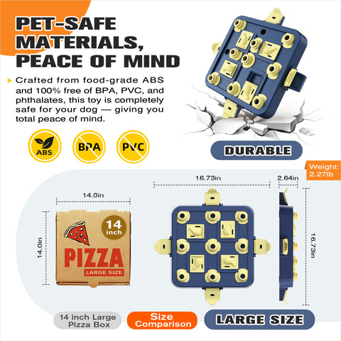 KADTC Dog Chess Puzzle Toy Level 3 in 1 for Small/Medium/Large Dogs Smart Mind Stimulating Game Puppy Brain Stimulation Cognitive Enrichment Toys Keep Them Busy Boredom Interactive Treat Food Puzzles