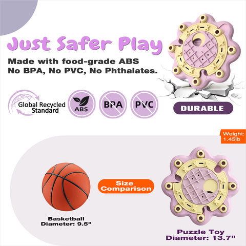 KADTC U.S. Brand & Design All in ONE -3 Levels of Challenge Dog Puzzle Toy Halloween Toys For Small/Medium/Large Dogs Treat Puzzles Food Slow Feeder Puppy Brain Mental Stimulation Game Birthday Gift