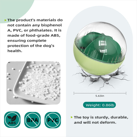 KADTC Extra-Large Size Wobble Giggle Dog Treat Dispenser Ball