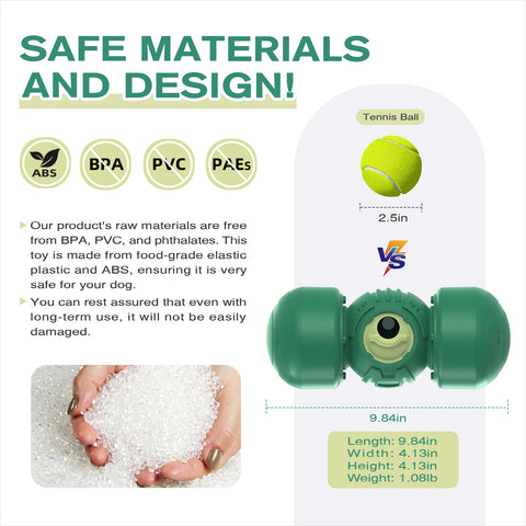 KADTC Extra-Large Dog Treat Dispenser Toy Rolling Giggling Indestructible Durable Bone Puzzle Feeder Toys Adjustable Food Dispensing Speed for Medium/Large/Extra-Large Dogs Aggressive Chewers