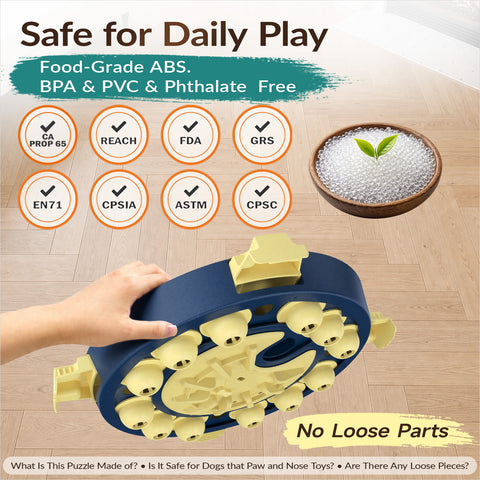 KADTC Dog Puzzle Toy 3 Levels of Step-by-Step Challenge,4 Ways to Play