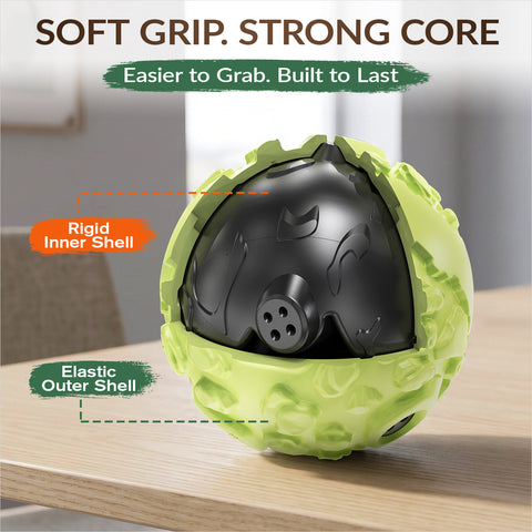 KADTC XL Dog Roll Wobble Giggle Ball, Chew Toy for Large Aggressive Chewers