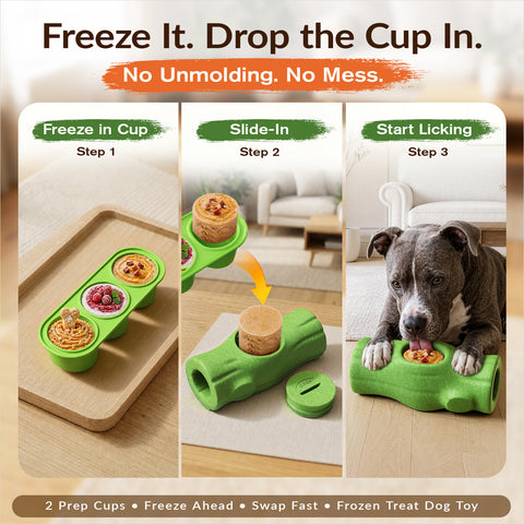 KADTC 3 in 1 X-Large Size Durable Dog Frozen Treat Toy & Chew & Fillable Toy