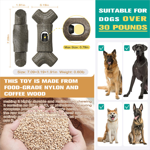 KADTC Dog Bully Stick Holder and Durable Indestructible Chew Toy