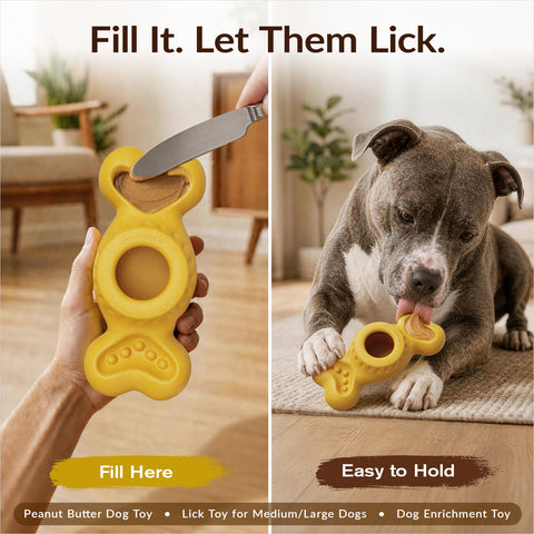 KADTC 3-in-1 Frozen Treat, Lick, Tough Chew Dog Toy for Medium/Large Dogs