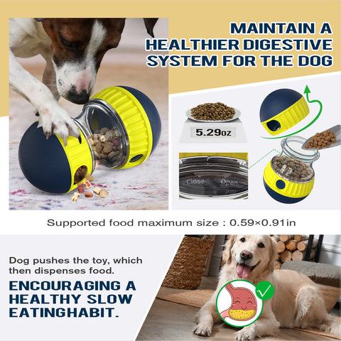 KADTC Super Ball Dog Treat Dispenser Toy Puppy Interactive Puzzle Toy Doggy Slow Feeder Pet Food Dispensing for Big Medium Small Dogs Birthday