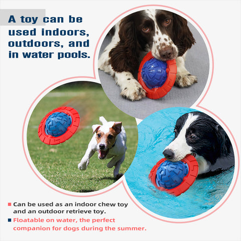 KADTC Dog Squeaky Toy for Small/Medium Dogs Fetch Outdoor Interactive Indoor Chew Teething Ball Crate Traning Toys UV4