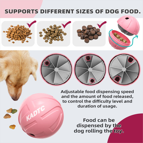 KADTC Extra-Large Size Wobble Giggle Dog Treat Dispenser Basketball Toy