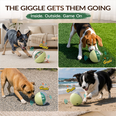 KADTC XL Rolling Dog Treat Dispenser Toys Wobble Giggle Ball, Slow Feeder