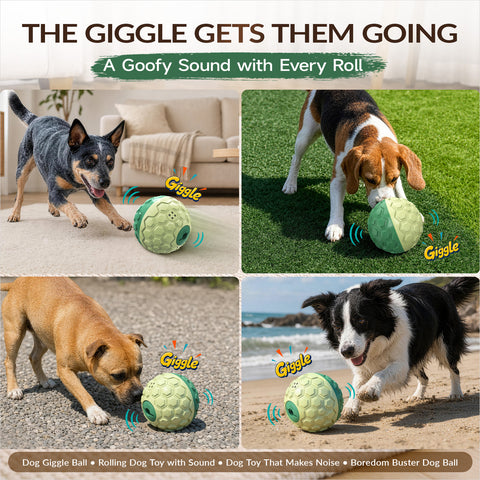 KADTC XL Rolling Dog Treat Dispenser Toys, Wobble Giggle Ball & Slow Feeder