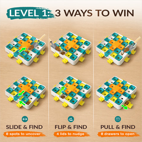 KADTC XL, 2-Levels, Advanced Dog Puzzle Toy, Brain Games for Smart Dogs