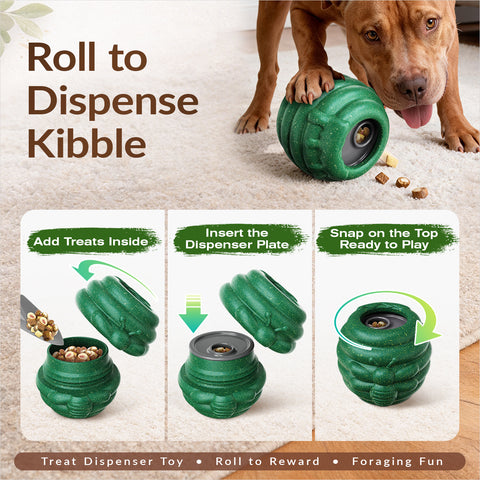 KADTC All in ONE - 3 in 1 - Honey Jar Durable Dog Fillable Toy Frozen Lick Treat Tray & Food Dispensing Balls Peanut Butter Filler Enrichment Freeze Cup & Indestructible Dogs Chew Teething Toys