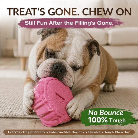 KADTC Large Size 2-in-1 Durable Dog Enrichment Toy - Long-Lasting Fillable & Frozen Lick Toy - No-Transfer Freeze & Play -Mess-Free - Boredom Buster & Tough Chew Toys for Medium/Large Dogs, BPA Free