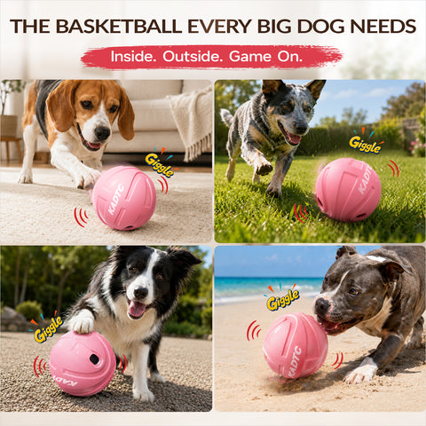 KADTC XL, Rolling Dog Treat Dispenser Toys Wobble Giggle Ball Slow Feeder