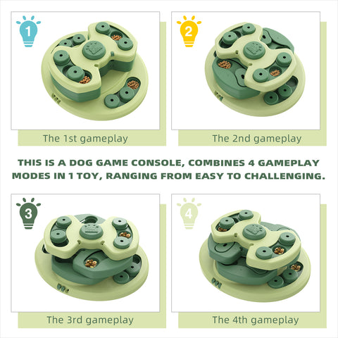 KADTC Dog Puzzle Toy Brain Mental Stimulation Mentally Stimulating Enrichment Puppy Treat Food Feeder Dispenser Beginner Level 3 in 1 Interactive Games for Small/Medium/Large Aggressive Chewers