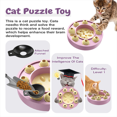 KADTC Cat Puzzle Toy Kitten Puzzle Feeder For Cats Indooor